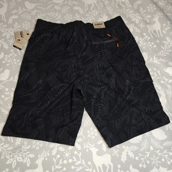 Men's Black Patterned Swim Shorts- BNWT-size S - Picture 3 of 7